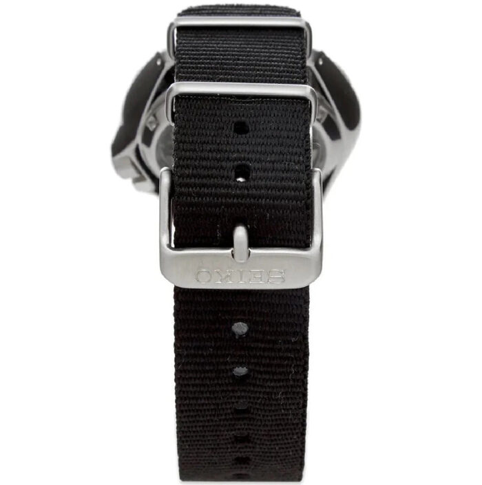 Seiko 5 Sports Automatic Black Dial Black Nylon Strap Watch for Men - SRPE67K1 - Image 3